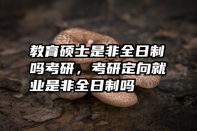 教育硕士是非全日制吗考研，考研定向就业是非全日制吗