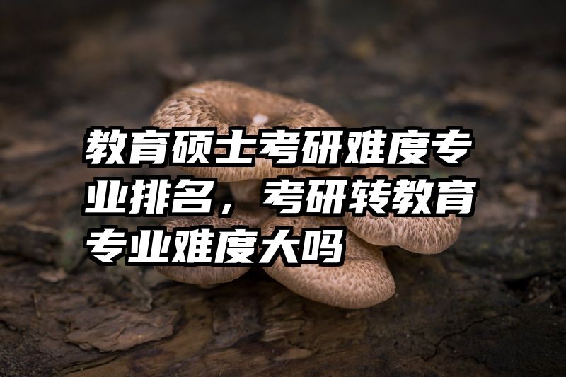 教育硕士考研难度专业排名,考研转教育专业难度大吗