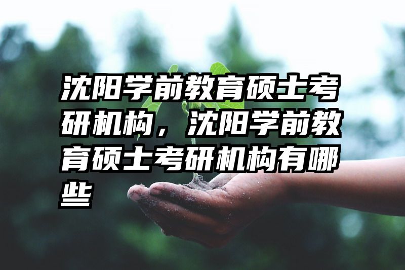 沈阳学前教育硕士考研机构，沈阳学前教育硕士考研机构有哪些