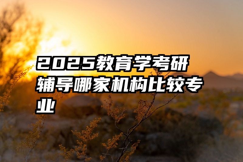 2025教育学考研辅导哪家机构比较专业