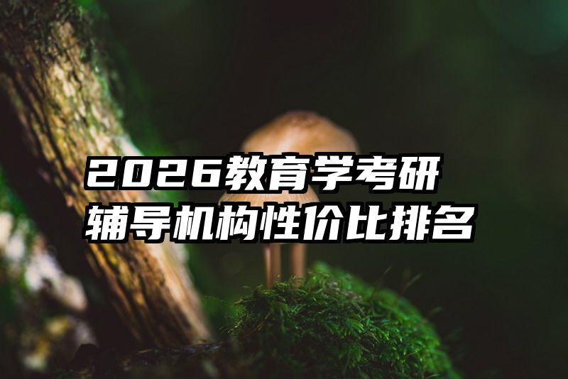 2026教育学考研辅导机构性价比排名