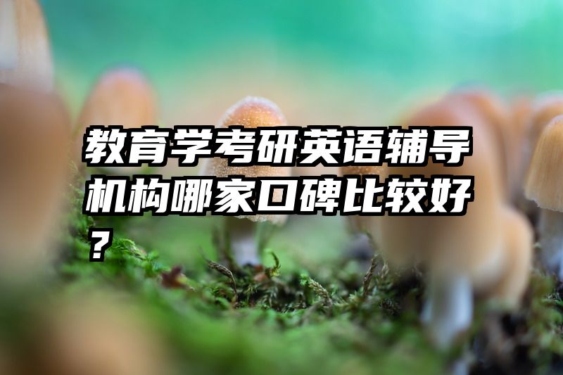 教育学考研英语辅导机构哪家口碑比较好？