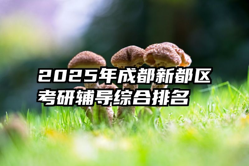 2025年成都新都区考研辅导综合排名