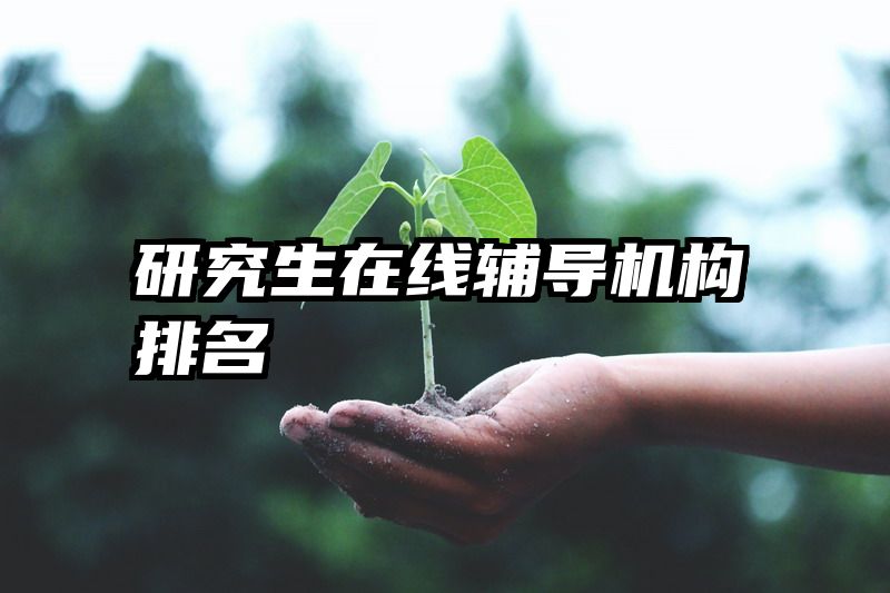 研究生在线辅导机构排名