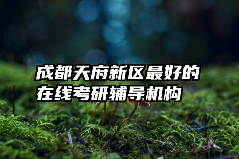 成都天府新区最好的在线考研辅导机构