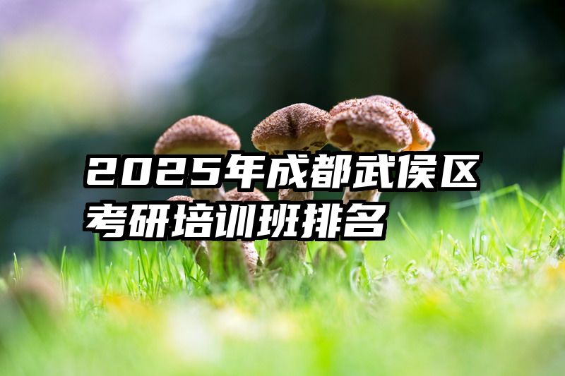 2025年成都武侯区考研培训班排名