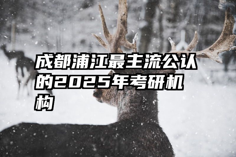 成都浦江最主流公认的2025年考研机构