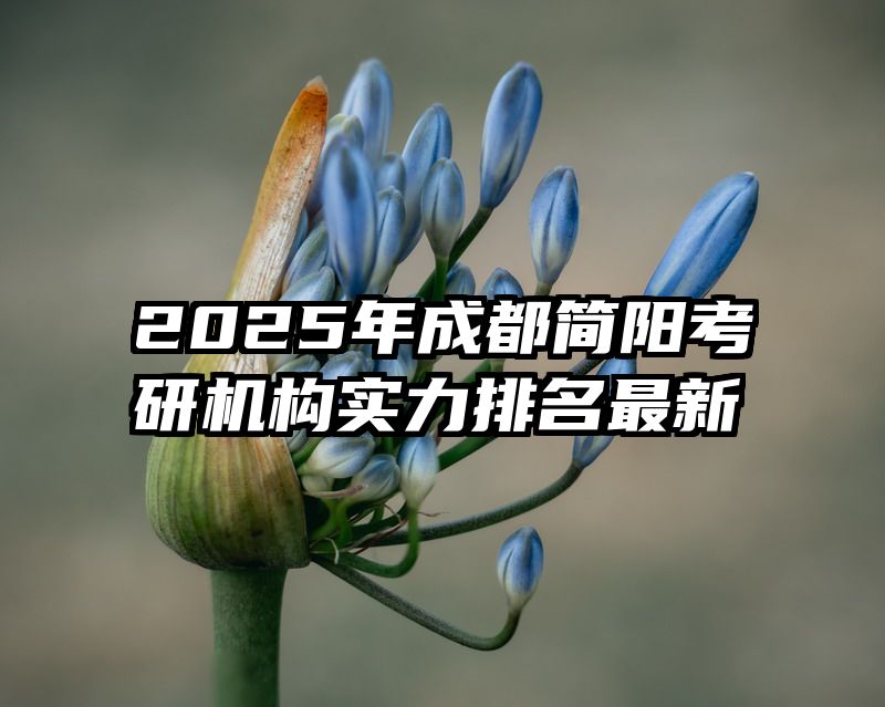 2025年成都简阳考研机构实力排名最新