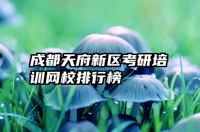 成都天府新区考研培训网校排行榜