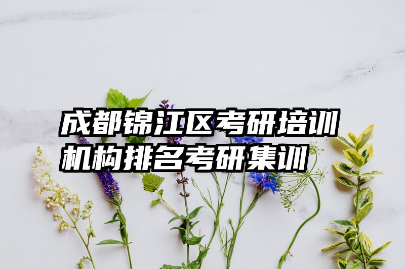 成都锦江区考研培训机构排名考研集训