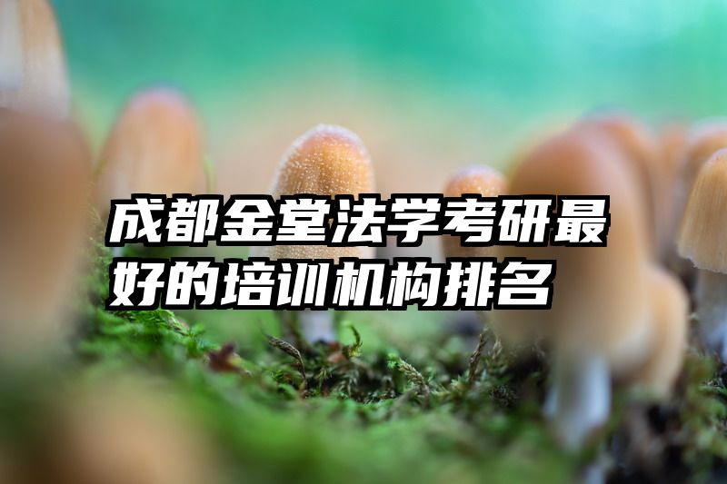 成都金堂法学考研最好的培训机构排名