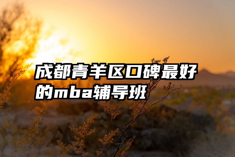 成都青羊区口碑最好的mba辅导班