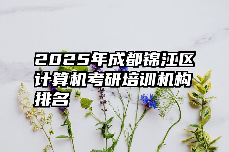2025年成都锦江区计算机考研培训机构排名