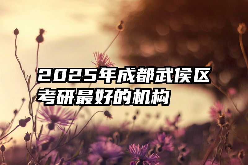 2025年成都武侯区考研最好的机构