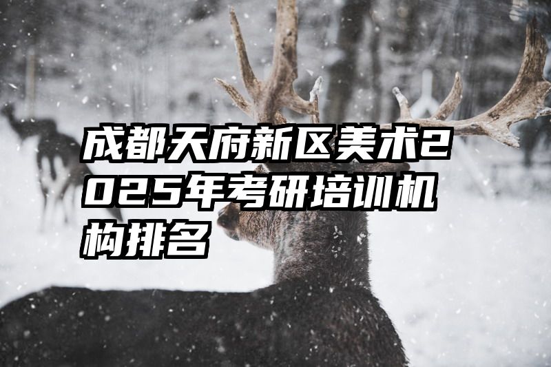 成都天府新区美术2025年考研培训机构排名