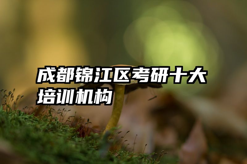 成都锦江区考研十大培训机构