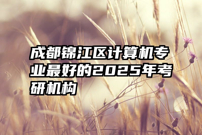 成都锦江区计算机专业最好的2025年考研机构