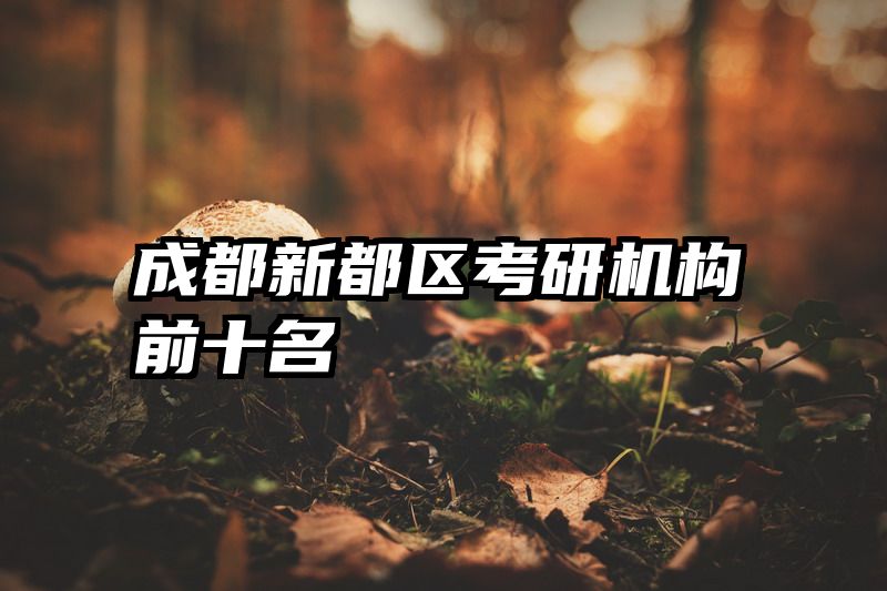成都新都区考研机构前十名