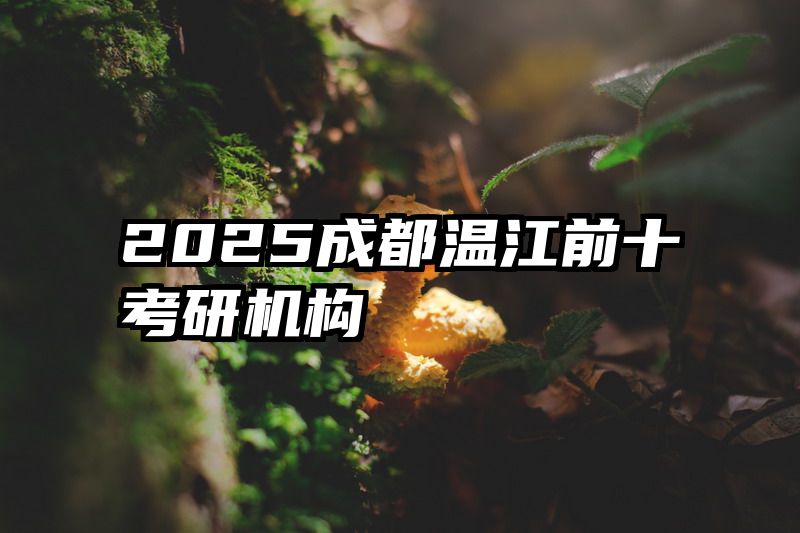 2025成都温江前十考研机构
