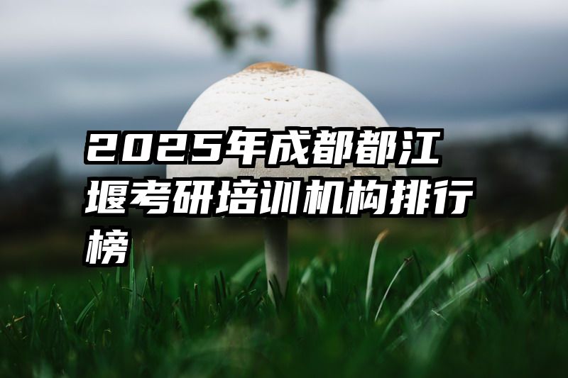 2025年成都都江堰考研培训机构排行榜