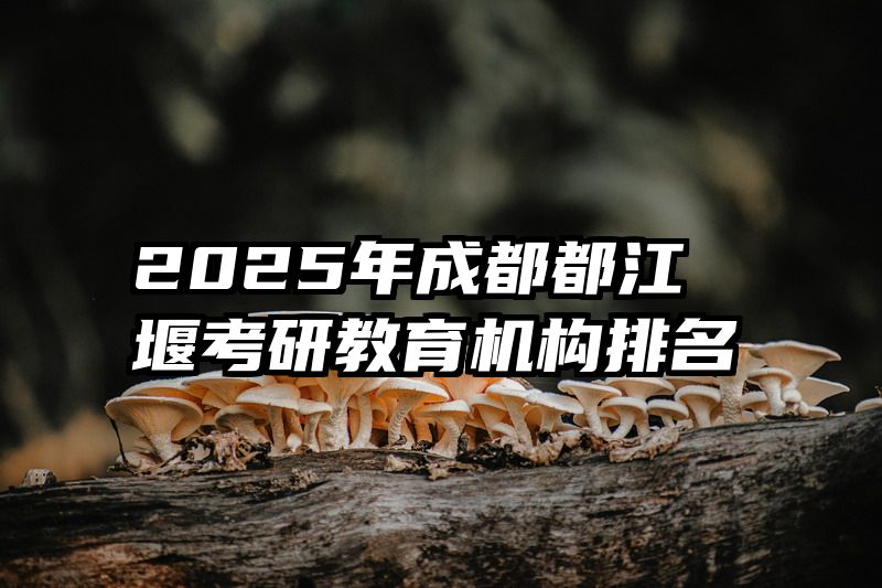 2025年成都都江堰考研教育机构排名
