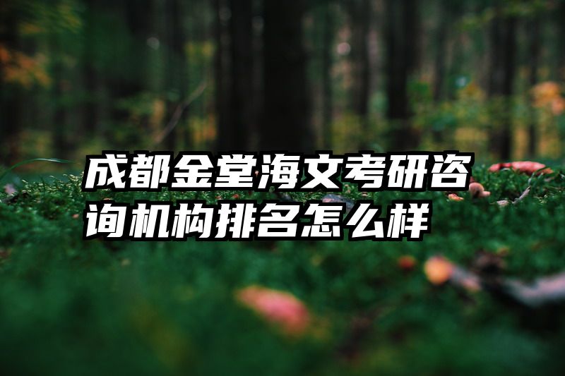 成都金堂海文考研咨询机构排名怎么样
