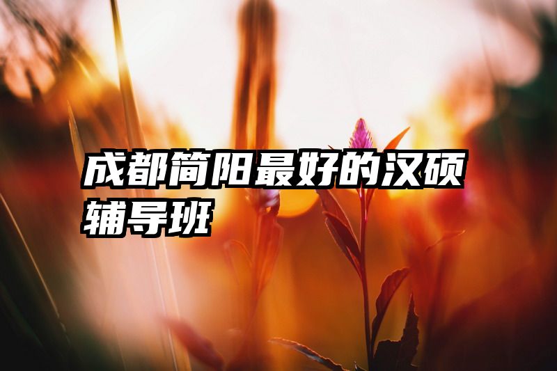 成都简阳最好的汉硕辅导班