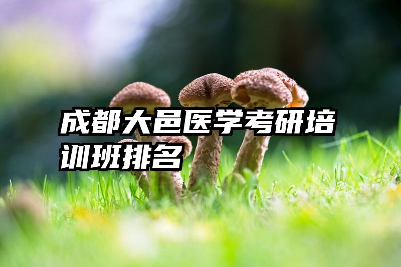 成都大邑医学考研培训班排名