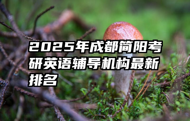 2025年成都简阳考研英语辅导机构最新排名