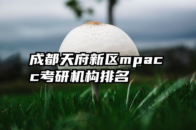 成都天府新区mpacc考研机构排名