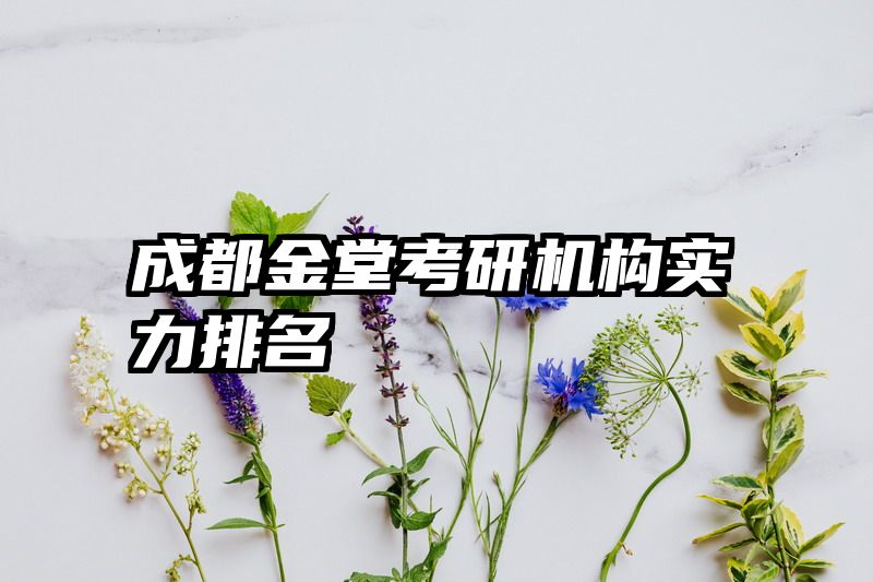 成都金堂考研机构实力排名