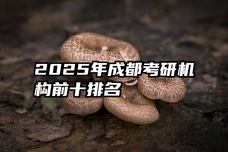 2025年成都考研机构前十排名