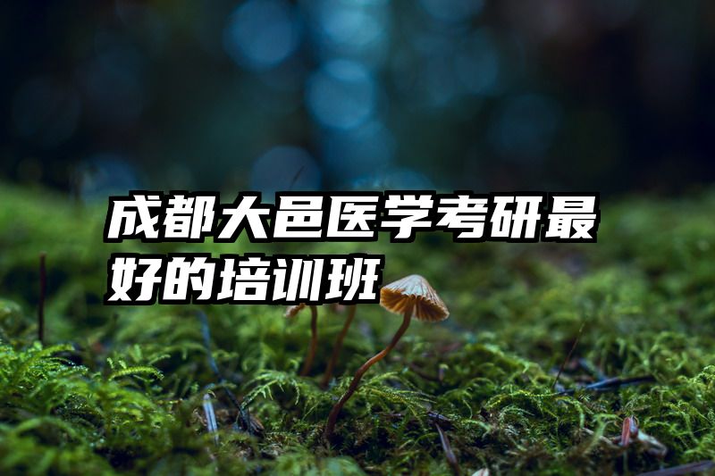 成都大邑医学考研最好的培训班