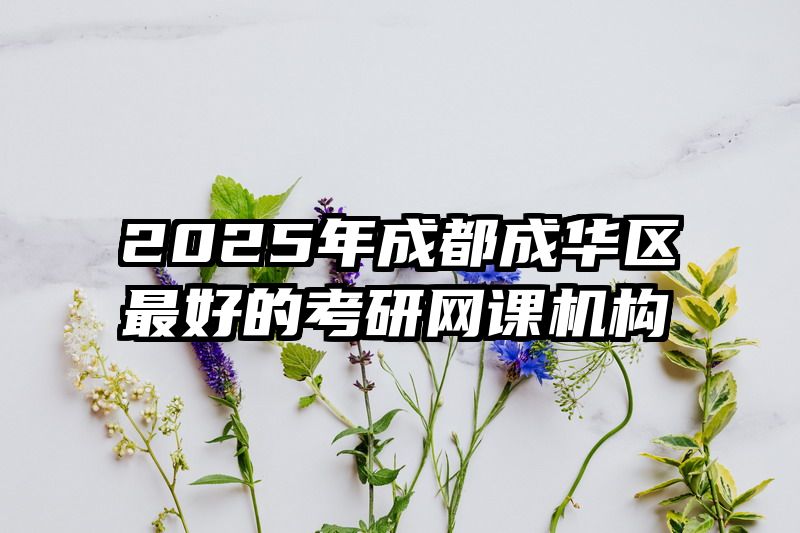2025年成都成华区最好的考研网课机构