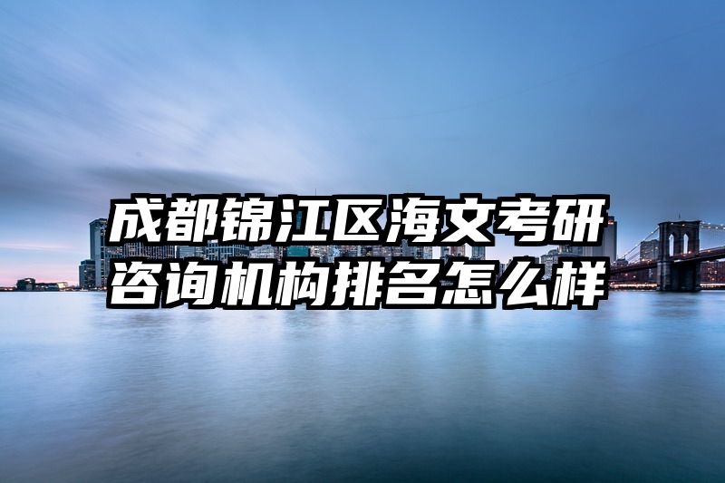 成都锦江区海文考研咨询机构排名怎么样