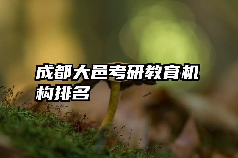 成都大邑考研教育机构排名