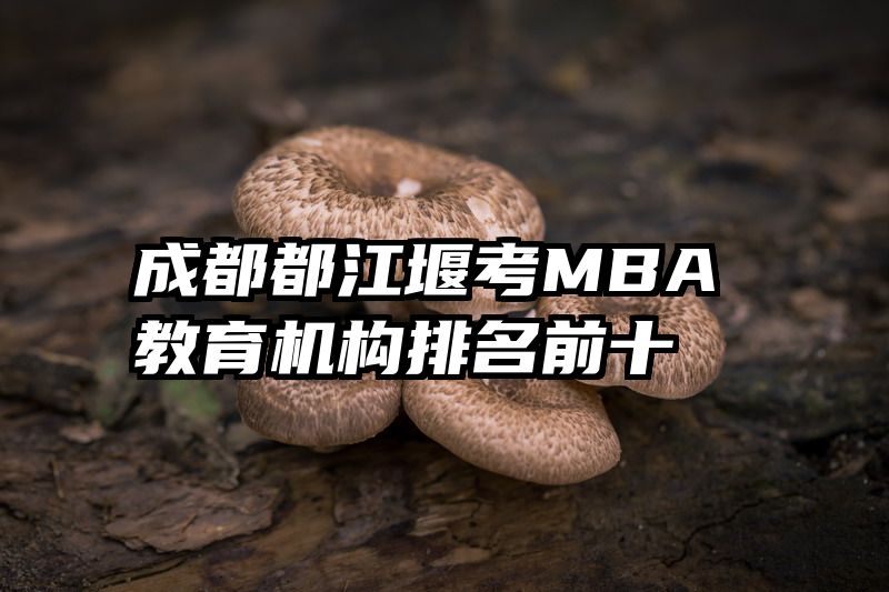 成都都江堰考MBA教育机构排名前十