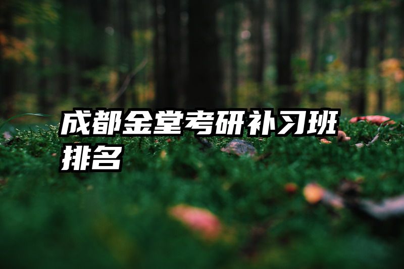 成都金堂考研补习班排名