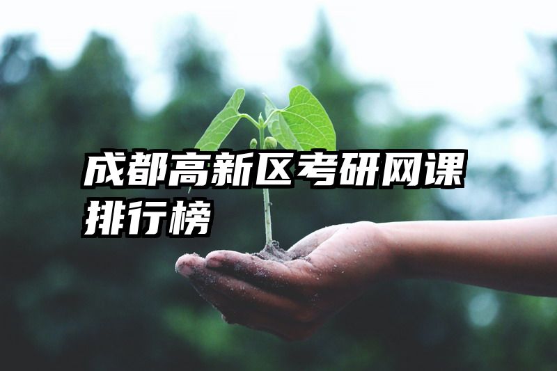 成都高新区考研网课排行榜