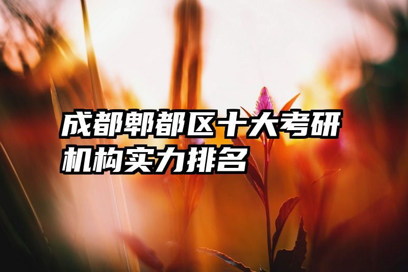 成都郫都区十大考研机构实力排名