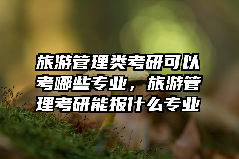 旅游管理类考研可以考哪些专业，旅游管理考研能报什么专业