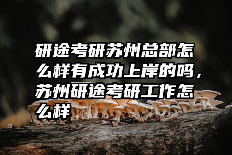 研途考研苏州总部怎么样有成功上岸的吗，苏州研途考研工作怎么样