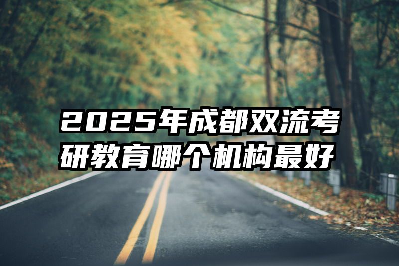 2025年成都双流考研教育哪个机构最好