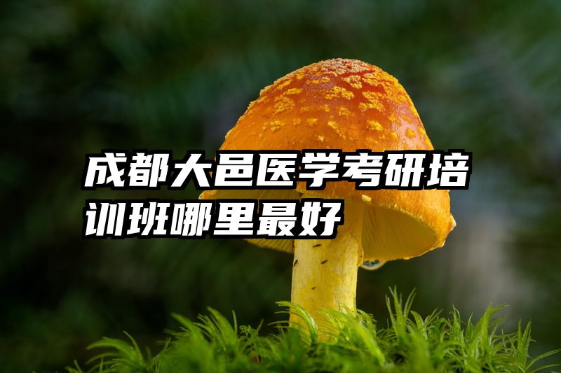 成都大邑医学考研培训班哪里最好