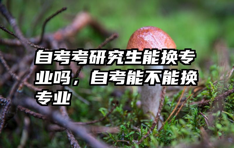 自考考研究生能换专业吗，自考能不能换专业