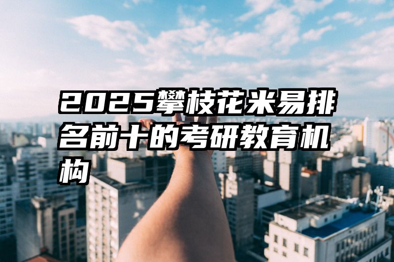 2025攀枝花米易排名前十的考研教育机构