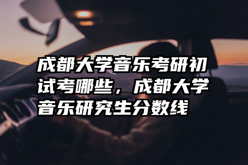成都大学音乐考研初试考哪些，成都大学音乐研究生分数线