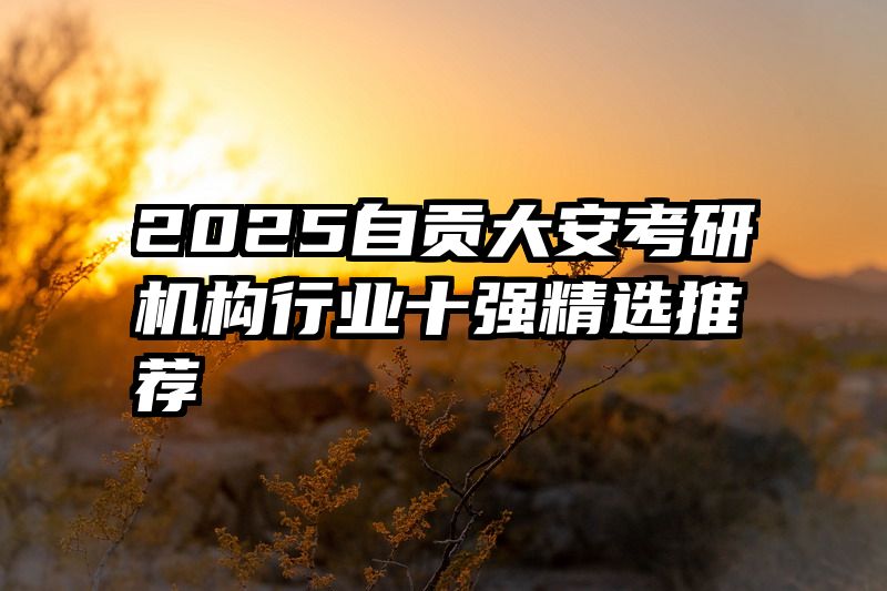 2025自贡大安考研机构行业十强精选推荐
