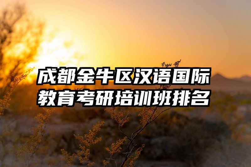 成都金牛区汉语国际教育考研培训班排名