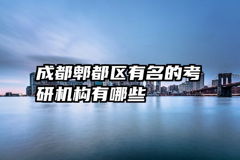 成都郫都区有名的考研机构有哪些